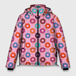 Куртка зимняя мужская Вкусные пончики, цвет: 3D-красный