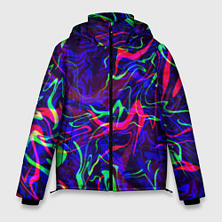 Куртка зимняя мужская Неон: яркие линии, цвет: 3D-черный