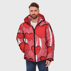 Куртка зимняя мужская Святой Валентин для твоих любимых, цвет: 3D-красный — фото 2