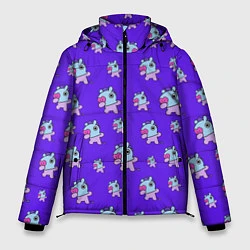 Куртка зимняя мужская BT21 Mang pattern BTS, цвет: 3D-черный