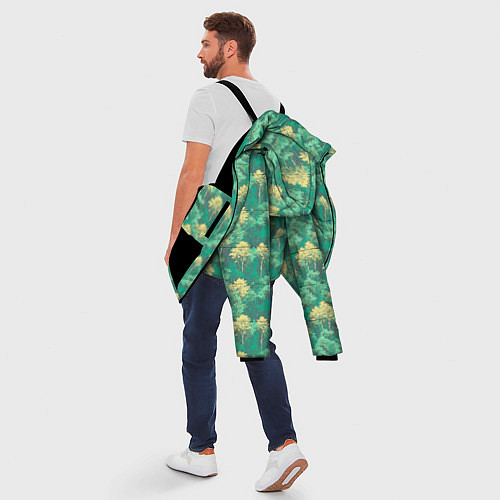 Мужская зимняя куртка Камуфляж деревья двуцветный / 3D-Черный – фото 5