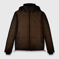 Куртка зимняя мужская Фон оттенка шоколад и черная виньетка, цвет: 3D-черный