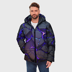 Куртка зимняя мужская Светящаяся неоновая лава, цвет: 3D-светло-серый — фото 2