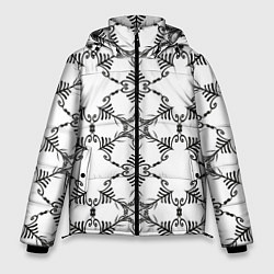 Куртка зимняя мужская Линии, круговой орнамент, цвет: 3D-светло-серый