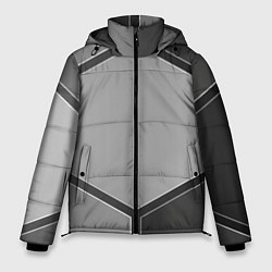 Куртка зимняя мужская Серебряные металлические пластины, цвет: 3D-светло-серый