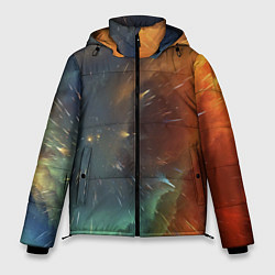 Куртка зимняя мужская Космический снегопад, цвет: 3D-красный