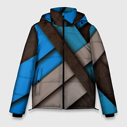 Куртка зимняя мужская Геометрия линии спорт, цвет: 3D-черный