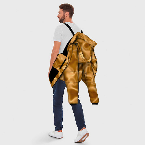 Мужская зимняя куртка Золотой шелк / 3D-Черный – фото 5