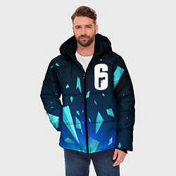 Куртка зимняя мужская Rainbow Six взрыв частиц, цвет: 3D-черный — фото 2
