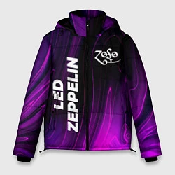 Куртка зимняя мужская Led Zeppelin violet plasma, цвет: 3D-черный