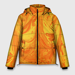 Куртка зимняя мужская Солнечный флюид арт, цвет: 3D-красный