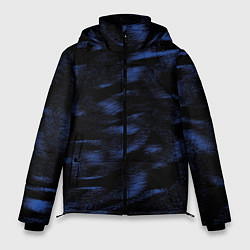 Куртка зимняя мужская Абстракция синего, цвет: 3D-черный
