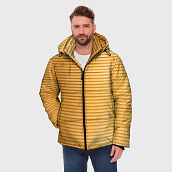 Куртка зимняя мужская Золотистый текстурный паттерн, цвет: 3D-красный — фото 2