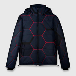 Куртка зимняя мужская Светящиеся стальная броня, цвет: 3D-красный