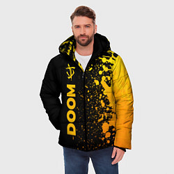 Куртка зимняя мужская Doom - gold gradient: по-вертикали, цвет: 3D-черный — фото 2