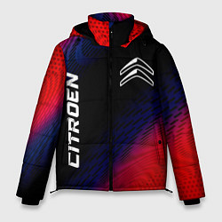 Куртка зимняя мужская Citroen красный карбон, цвет: 3D-черный