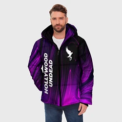 Куртка зимняя мужская Hollywood Undead violet plasma, цвет: 3D-черный — фото 2