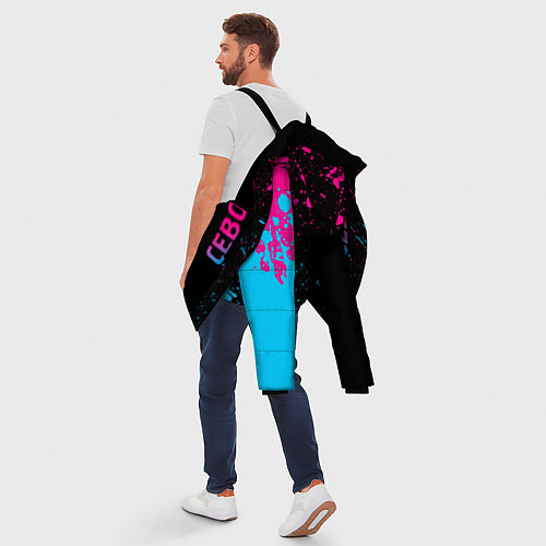 Мужская зимняя куртка Placebo - neon gradient: по-вертикали / 3D-Черный – фото 5
