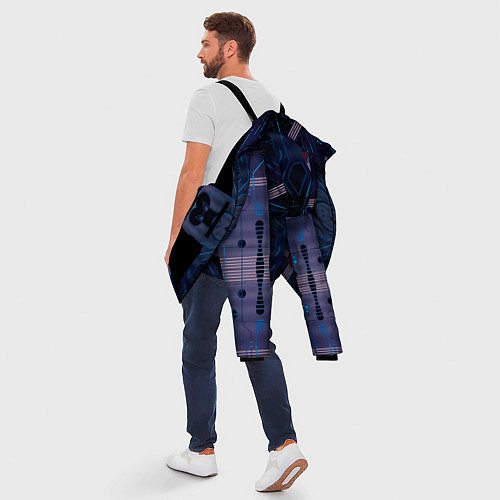 Мужская зимняя куртка Электросхема / 3D-Черный – фото 5