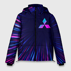 Куртка зимняя мужская Mitsubishi neon speed lines, цвет: 3D-черный