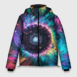 Куртка зимняя мужская Астрономический пейзаж, цвет: 3D-черный