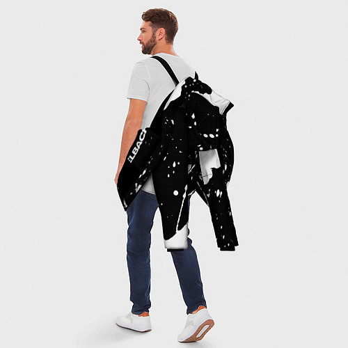 Мужская зимняя куртка Nickelback и рок символ на темном фоне / 3D-Черный – фото 5
