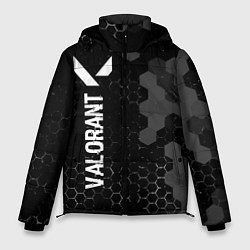 Куртка зимняя мужская Valorant glitch на темном фоне: по-вертикали, цвет: 3D-черный