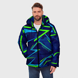 Куртка зимняя мужская Текстурный грандж, цвет: 3D-светло-серый — фото 2