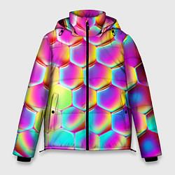 Куртка зимняя мужская Розовая чешуя - текстура, цвет: 3D-светло-серый