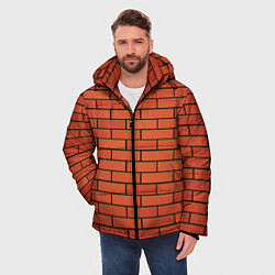 Куртка зимняя мужская Кирпичная стена, цвет: 3D-светло-серый — фото 2