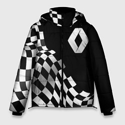 Куртка зимняя мужская Renault racing flag, цвет: 3D-черный