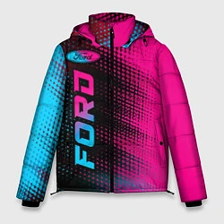 Куртка зимняя мужская Ford - neon gradient: по-вертикали, цвет: 3D-черный