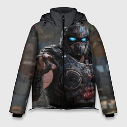 Куртка зимняя мужская Gears of war Клейтон Кармайн, цвет: 3D-черный