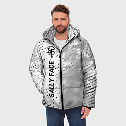 Куртка зимняя мужская Sally Face glitch на светлом фоне: по-вертикали, цвет: 3D-черный — фото 2