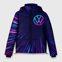 Куртка зимняя мужская Volkswagen neon speed lines, цвет: 3D-черный