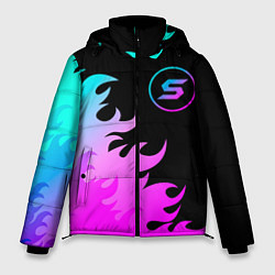 Куртка зимняя мужская Skillet неоновый огонь, цвет: 3D-черный
