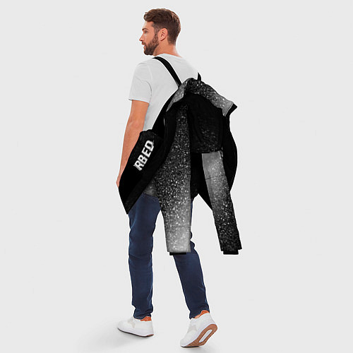 Мужская зимняя куртка Disturbed glitch на темном фоне: по-вертикали / 3D-Черный – фото 5