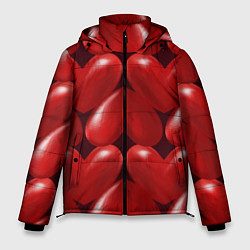 Куртка зимняя мужская Red hearts, цвет: 3D-светло-серый
