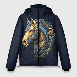Куртка зимняя мужская Механический конь, цвет: 3D-светло-серый
