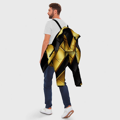 Мужская зимняя куртка Gold black luxury / 3D-Черный – фото 5