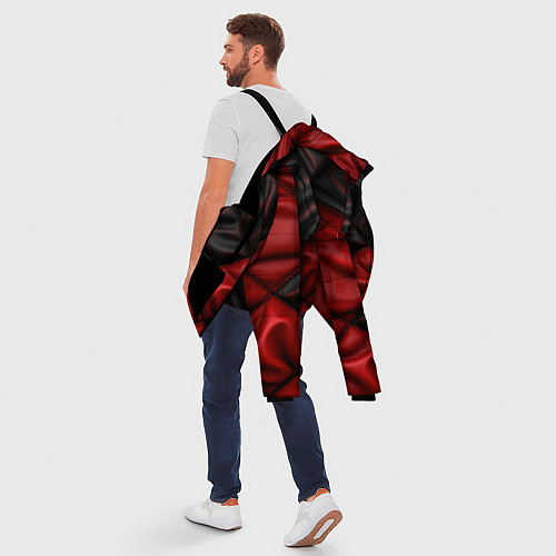Мужская зимняя куртка Red black luxury / 3D-Черный – фото 5