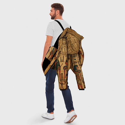 Мужская зимняя куртка Имитация папируса: арт нейросети / 3D-Черный – фото 5