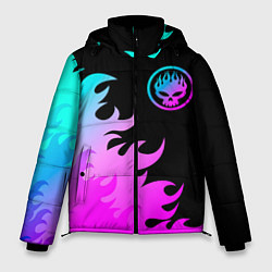 Куртка зимняя мужская The Offspring неоновый огонь, цвет: 3D-черный