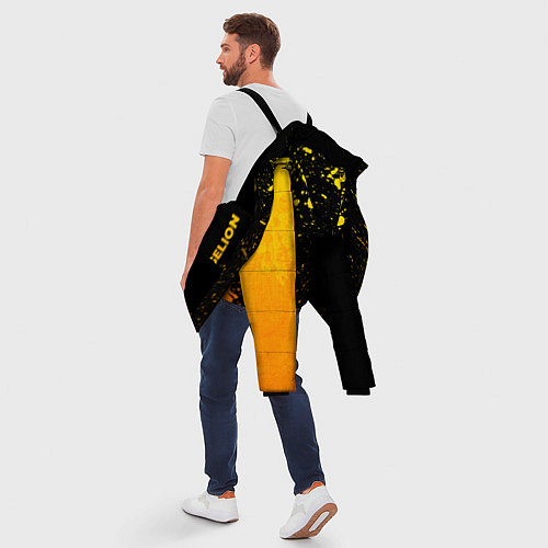 Мужская зимняя куртка Evangelion - gold gradient: по-вертикали / 3D-Черный – фото 5