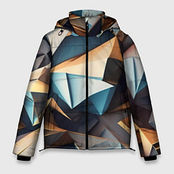 Куртка зимняя мужская Геометрический принт от нейросети, цвет: 3D-светло-серый