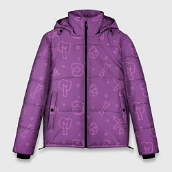 Куртка зимняя мужская Violet dinosaurs, цвет: 3D-черный