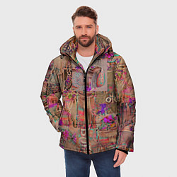 Куртка зимняя мужская Бохо шик - дух свободы, цвет: 3D-светло-серый — фото 2