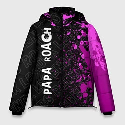 Куртка зимняя мужская Papa Roach rock legends: по-вертикали, цвет: 3D-черный