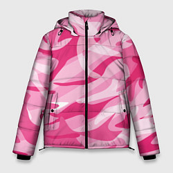 Куртка зимняя мужская Камуфляж в розовом, цвет: 3D-черный