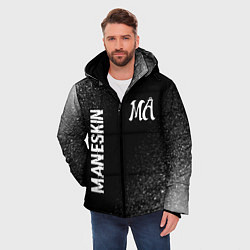Куртка зимняя мужская Maneskin glitch на темном фоне: надпись, символ, цвет: 3D-черный — фото 2